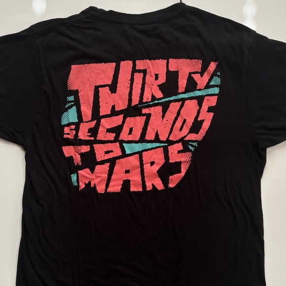 Thirty Seconds To Mars Tultex Black 2000's Emo Concert Jersey‎ Tee - Picture 8 of 8